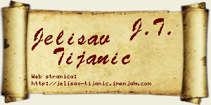 Jelisav Tijanić vizit kartica